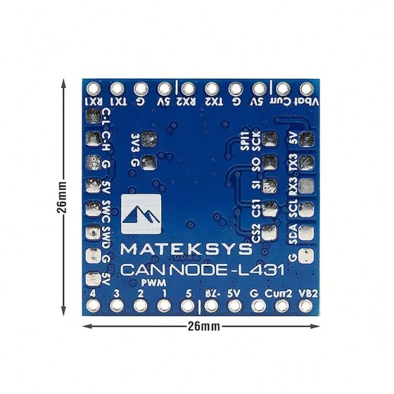 Original Matek Can-l431 Ap_periph Can Node Dronecan L431 26x26mm for Ardupilot Gnss Barometer Airspeed Sensor Gpio